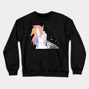 rainbow unicorn skeleton Crewneck Sweatshirt